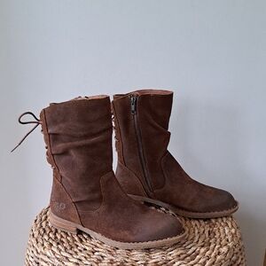 NWOT BORN‎ Womens Shasta Glazed Ginger Distressed Suede Mid Ankle Boots 7.5